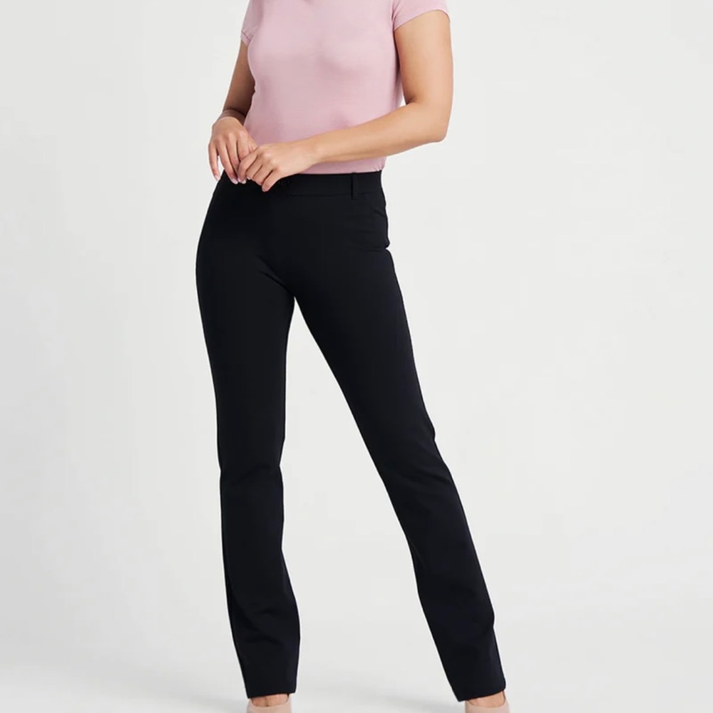 Betabrand Classic Dress Pant Black Bootcut Size 2XL